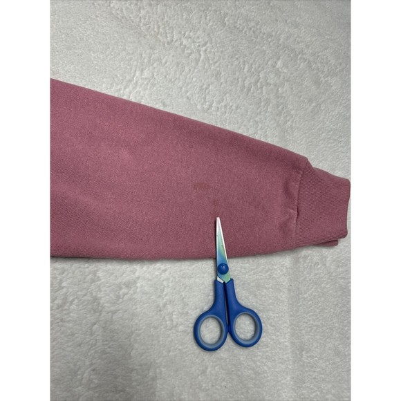 Vintage 90s Tultex Blank Soft Pink Crewneck Sweatshirt Size Large USA Made - Picture 4 of 10